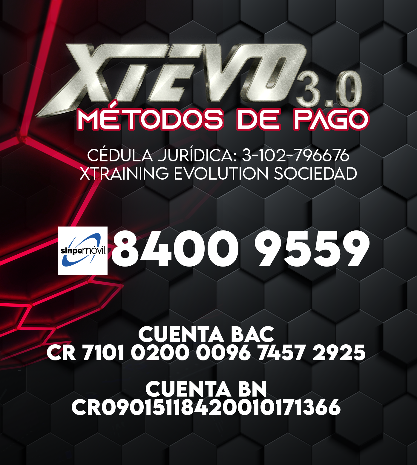 Métodos de Pago XTEVO 3.0